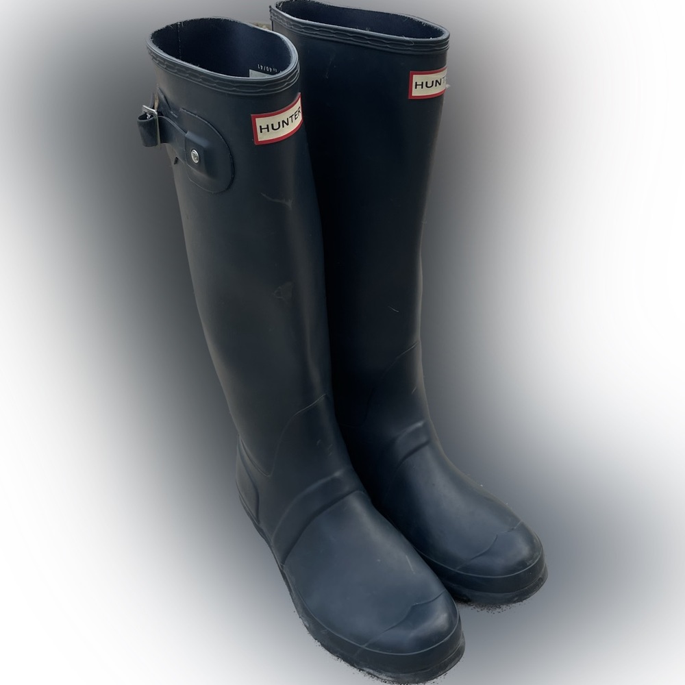 Hunter Original Tall rubber rain boot / galoshes EUC Women's 9 (men’s 8)